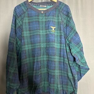 Slazenger vintage Green and Blue Plaid Sweatshirt